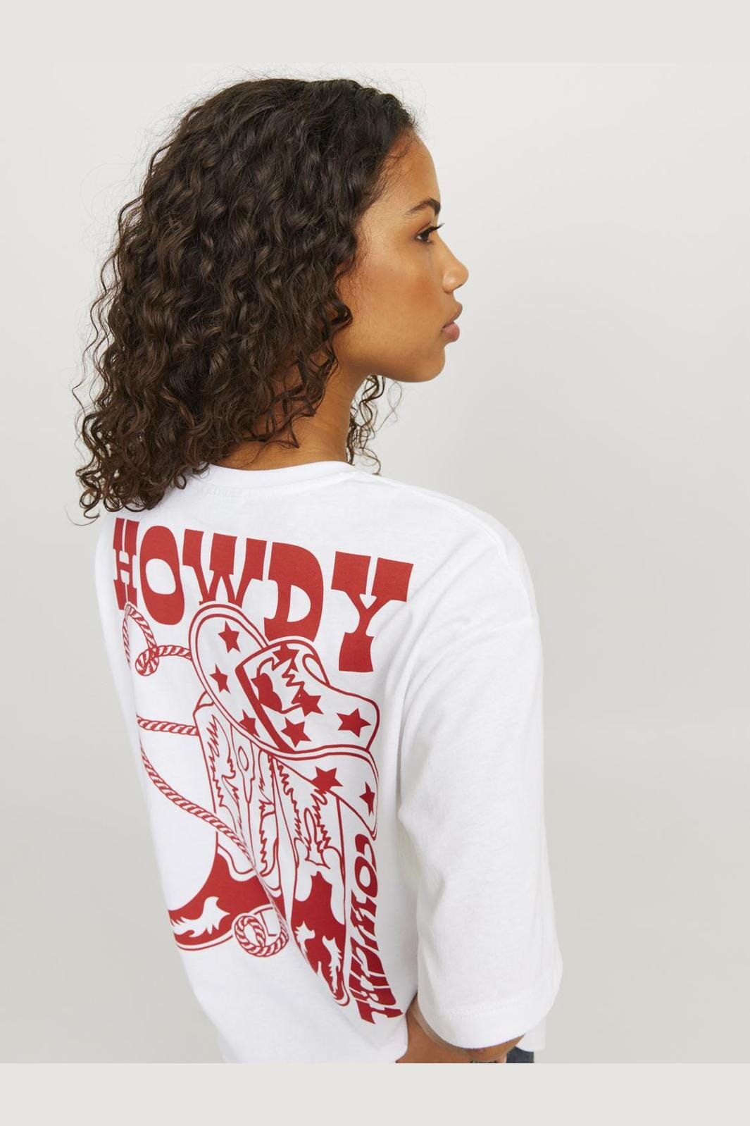Jjxx Jxmillow Loose Ss Tee Ft24 4680394 bright white howdy