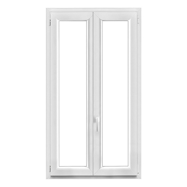 Fenêtre PVC 2 vantaux oscillo-battant GoodHome blanc - l.90 x h.155 cm
