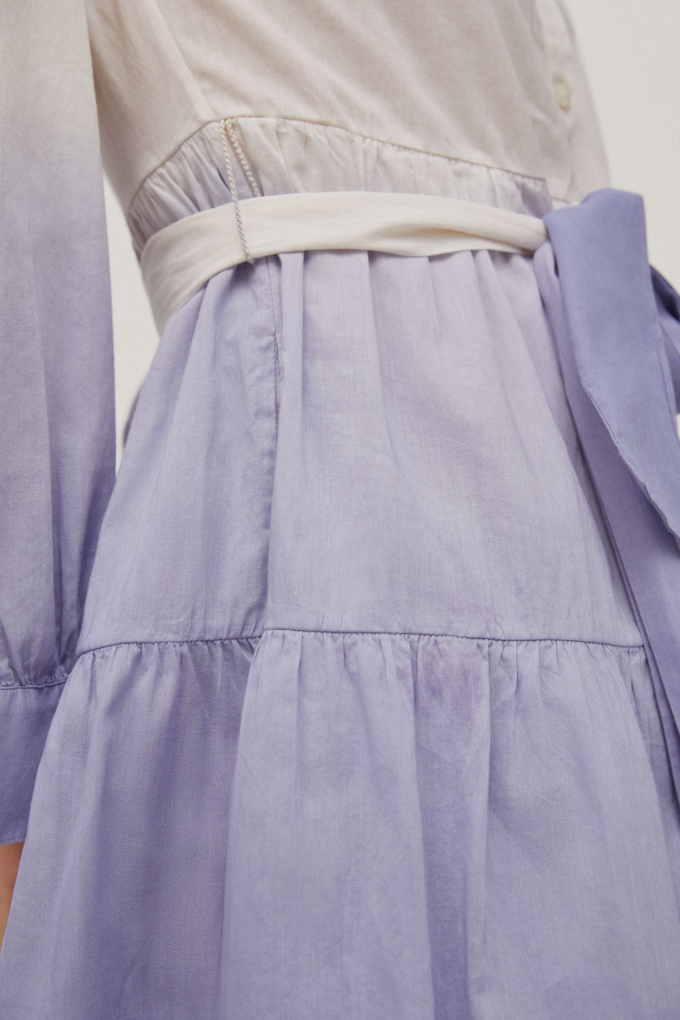 Vestido camisa tie-dye - Azul