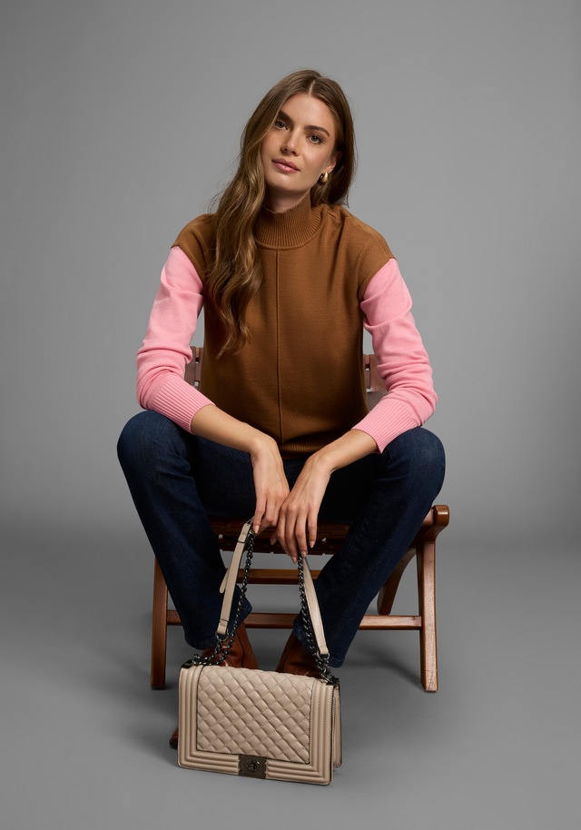 HECHTER PARIS Rollkragenpullover , mit Kontrastarm - NEUE KOLLEKTION