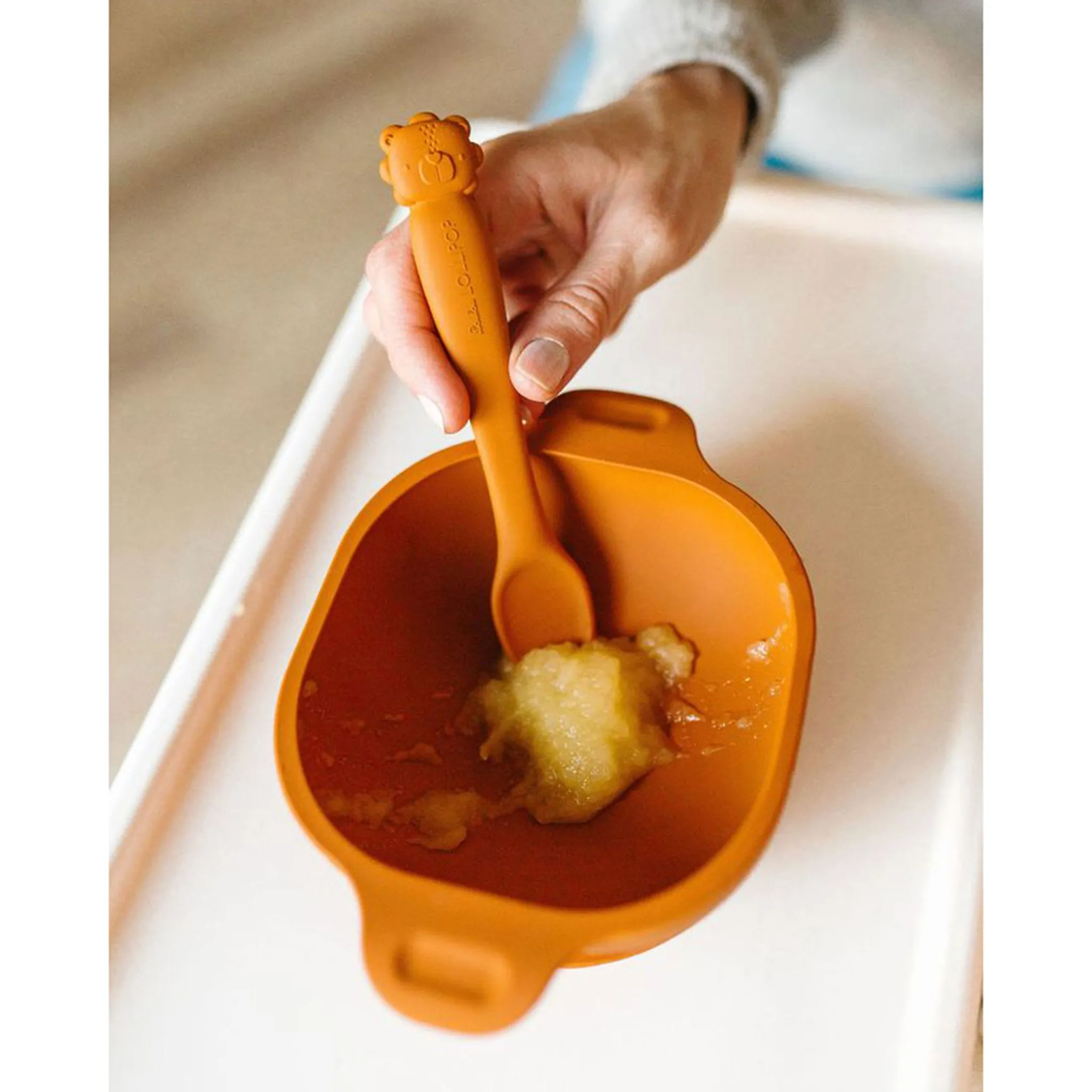 Loulou Lollipop Bol en Silicone - Ginger