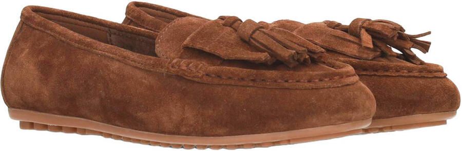 PS Poelman Taya suède mocassins cognac