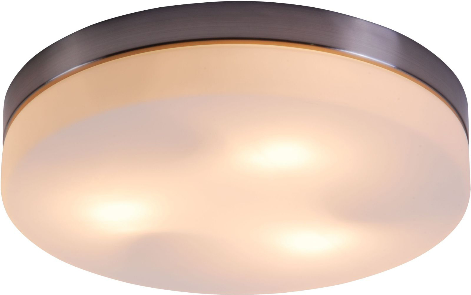 Deckenlampe - nickel matt - weiß - 3-flammig