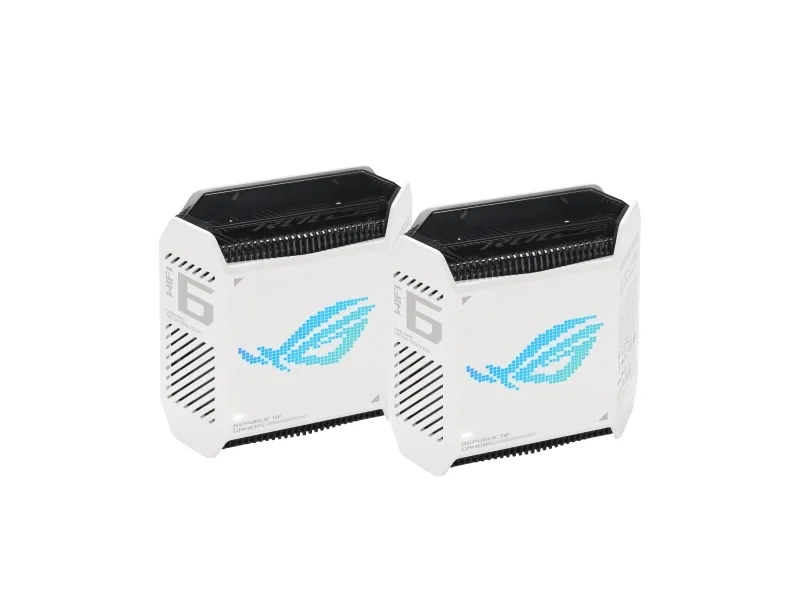 ASUS ROG Rapture GT6 - Wi-Fi-system - (2 routere) - op til 5800 sq.ft - mesh 1GbE, 2.5GbE - Wi-Fi 6 - Tri-Band