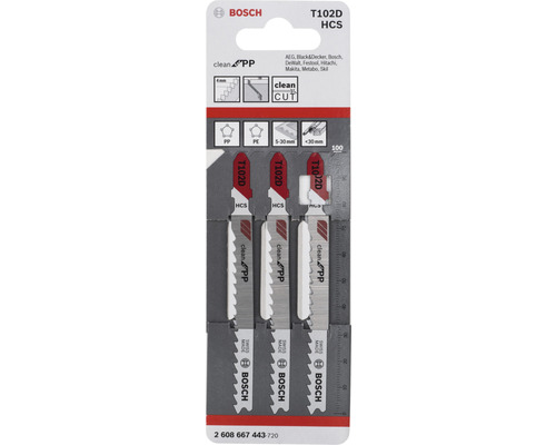 Decoupeerzaagblad Bosch T 102 D, 3-pack