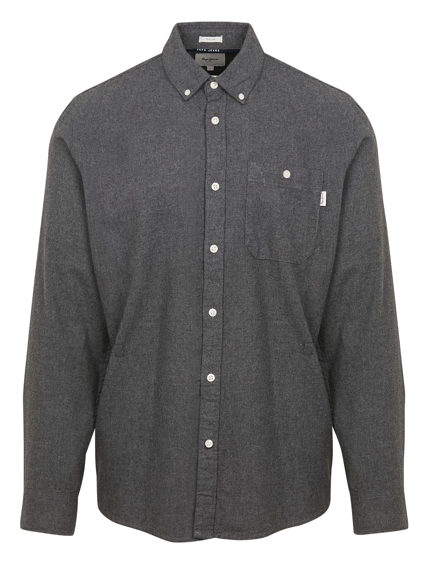 MIKE - Chemise regular en coton | Gris