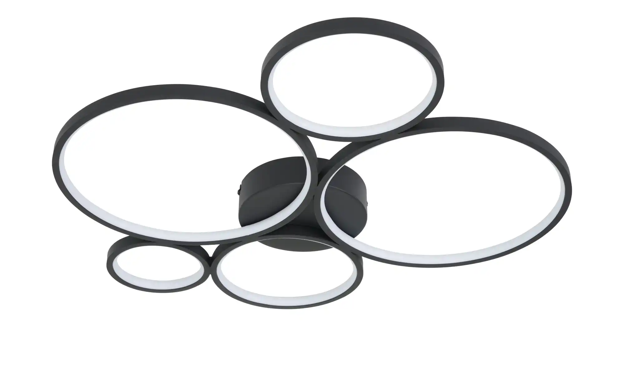 Trio LED-Deckenleuchte, Kreise, schwarz