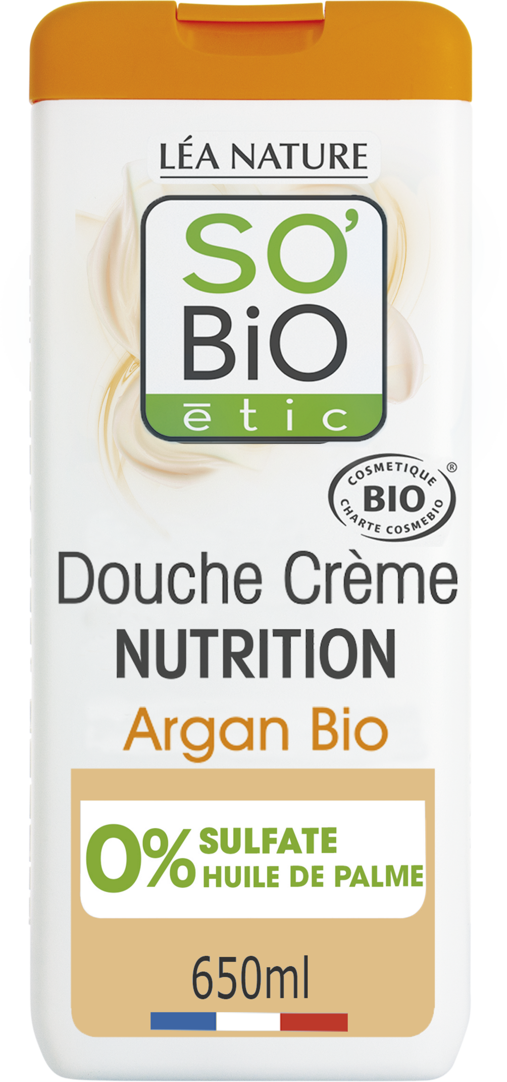 LÉA NATURE SO BiO étic  Nährende Duschcreme Argan, 650 ml