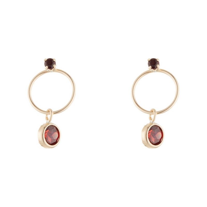 Boucles d'oreilles Or jaune  et pierres