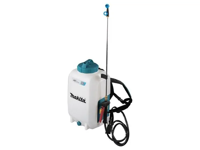 Makita DUS158Z, Rygsæk havesprøjte, 15 L, Blå, Hvid, 5 bar, Udendørs, 325 mm