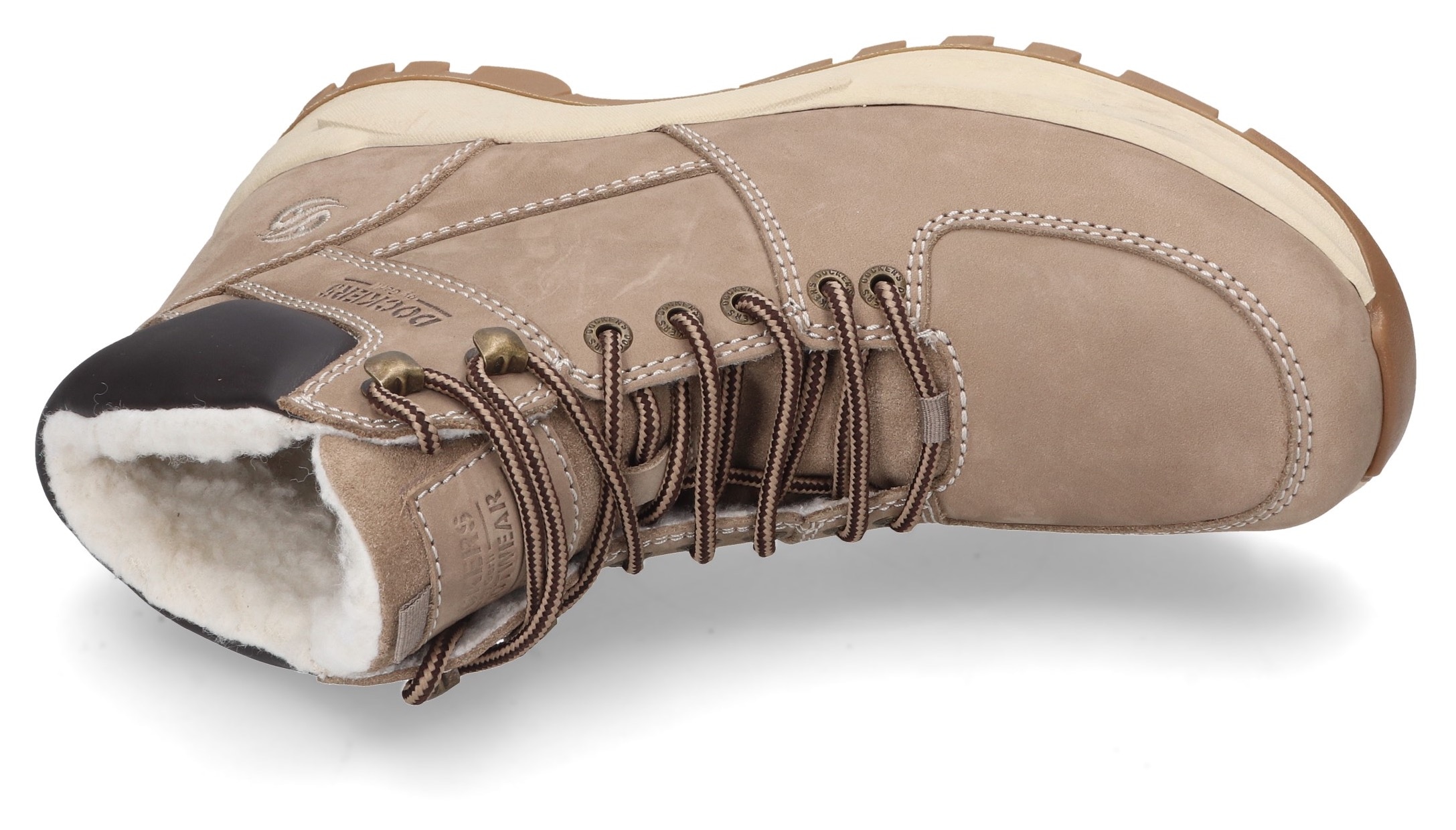Dockers by Gerli Winterstiefel  High Top Sneaker, Schnürboots mit weich gepolstertem Schaftrand