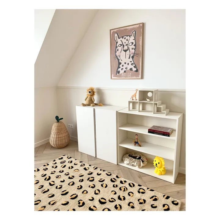 Maison Deux Tapis Léopard en laine