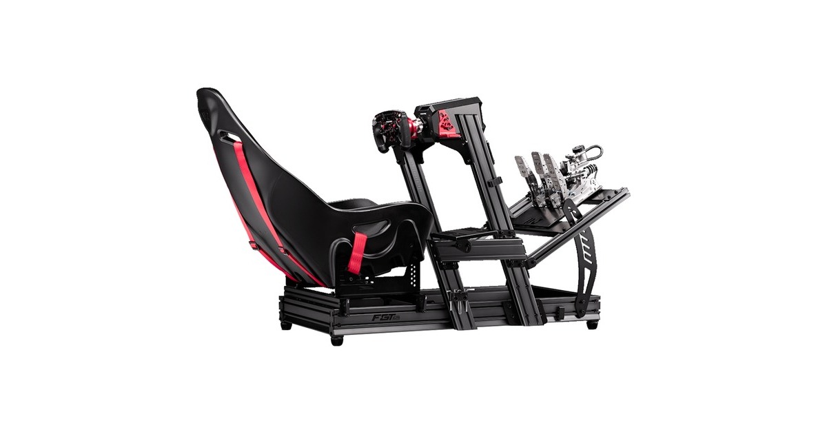 Next Level RacingF-GT Elite - Front & Side Mount edition racing simulator  (Zwart/rood)