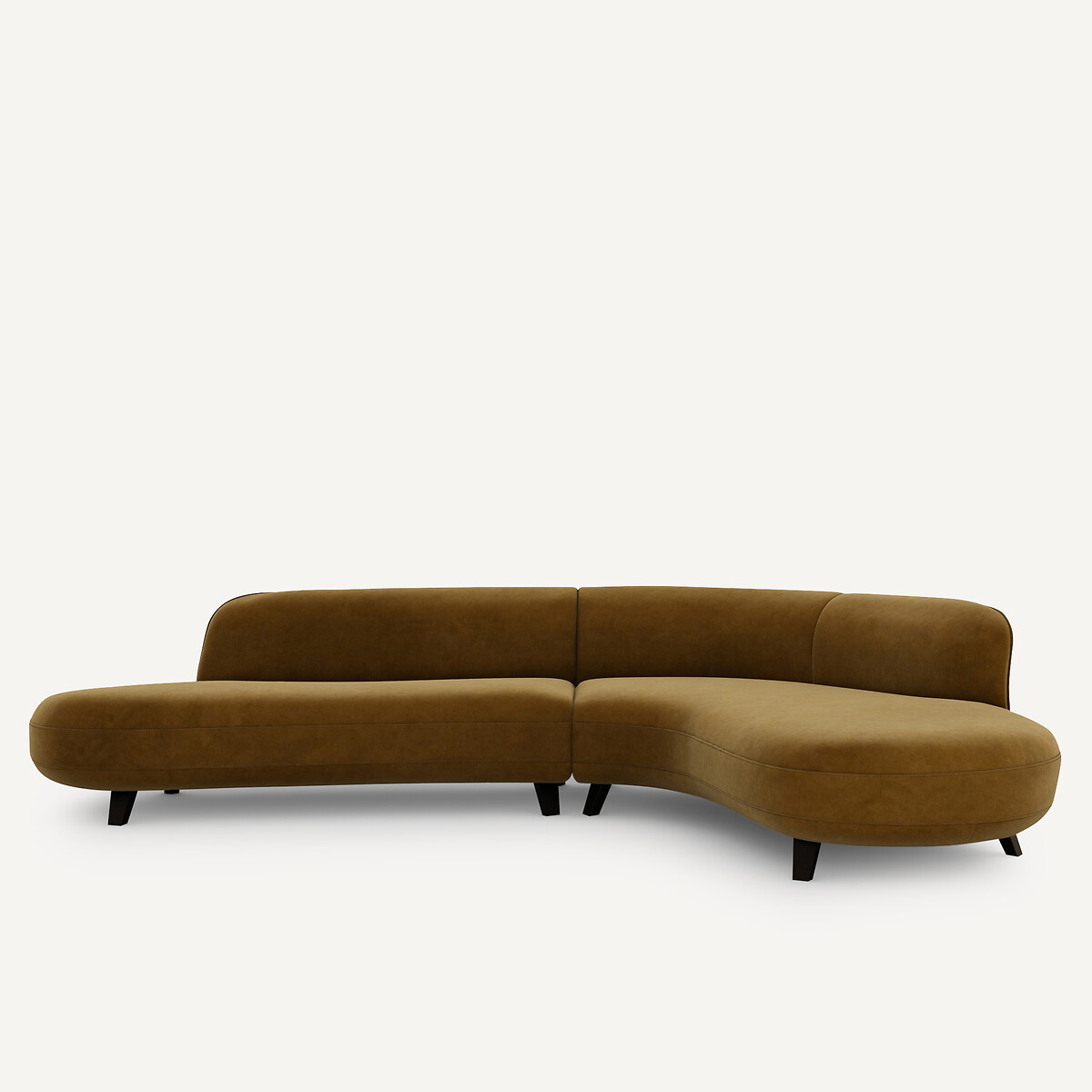 AM.PM<br>Sofá de canto em veludo, design Rosebury E.Gallina
