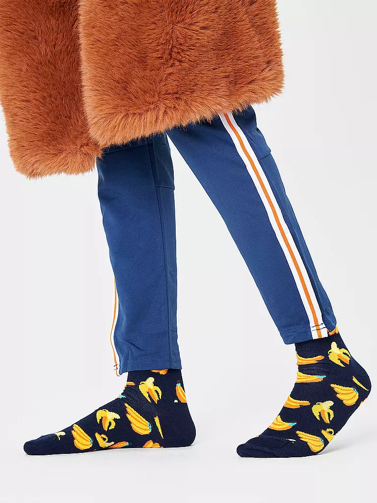 HAPPY SOCKS Damen Socken BANANA 36-40 dark blue / navy dunkelblau