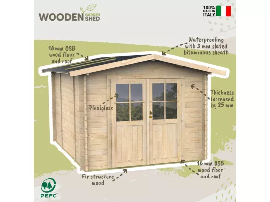 Abri de jardin en bois pour outils de jardin GreenTools