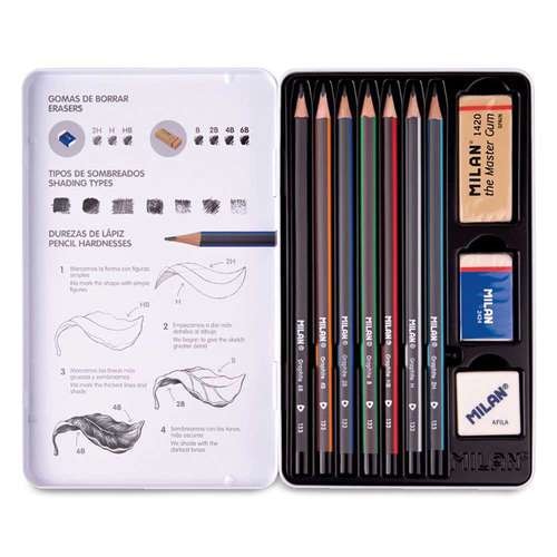 MILAN® Graphitstifte Set im Metalletui