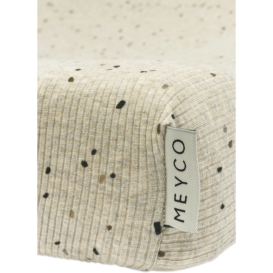 MEYCO Wickelauflagenbezug Rib Mini Spot - Sand Melange - 50 x 70 cm