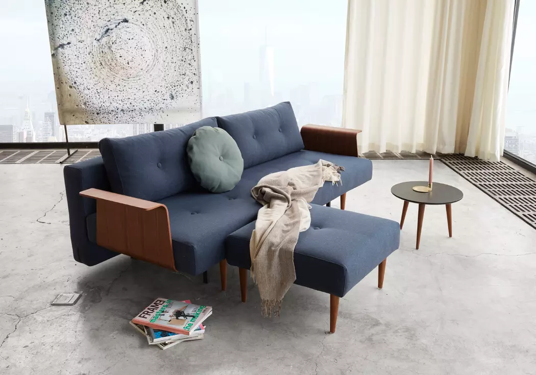 Schlafsofa mit Armlehnen Recast Plus dunkel