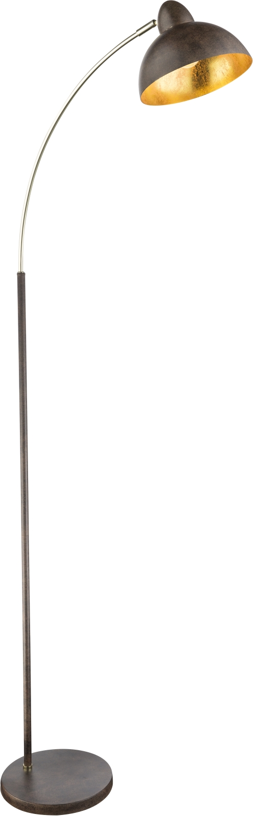 Standleuchte - rostfarben-messingfarben-Gold - 155 cm hoch
