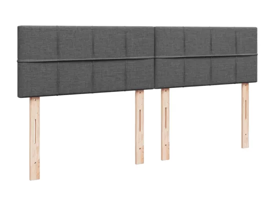 Sommier à lattes de lit avec matelas Gris foncé 180x200cm Tissu