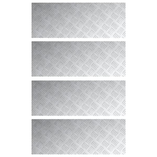 vidaXL Aluminium Sjekkplater 4 stk Antiskli 80x30 cm