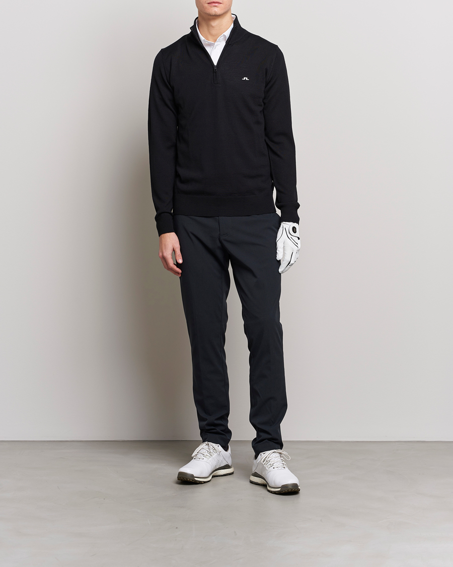 J.Lindeberg Kian Tour Merino Half Zip Black