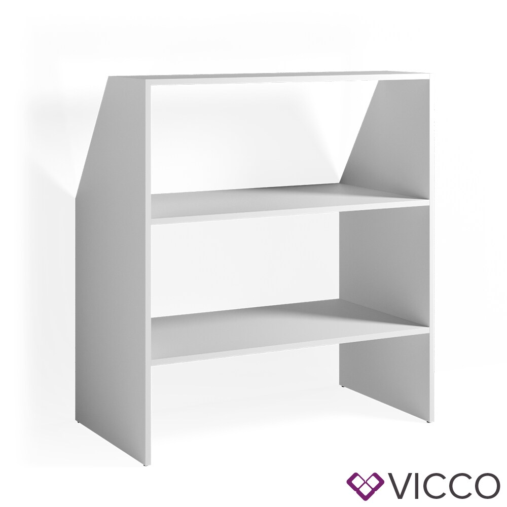VICCO Dachschrägenregal Bücherregal Wandregal Standregal Regal Dachschräge Weiß