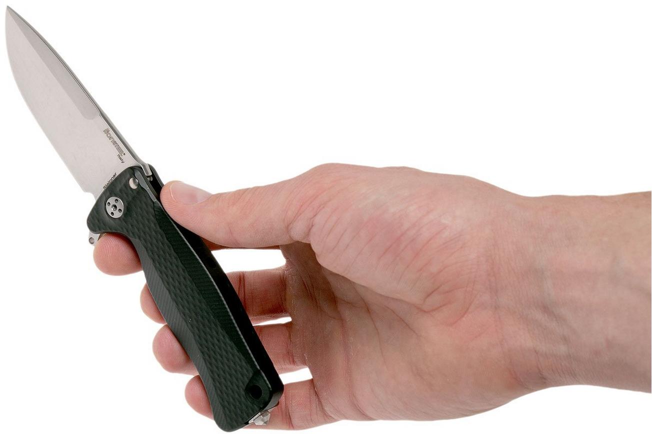 LionSteel SR22A-BS Black Aluminium, Satin Blade