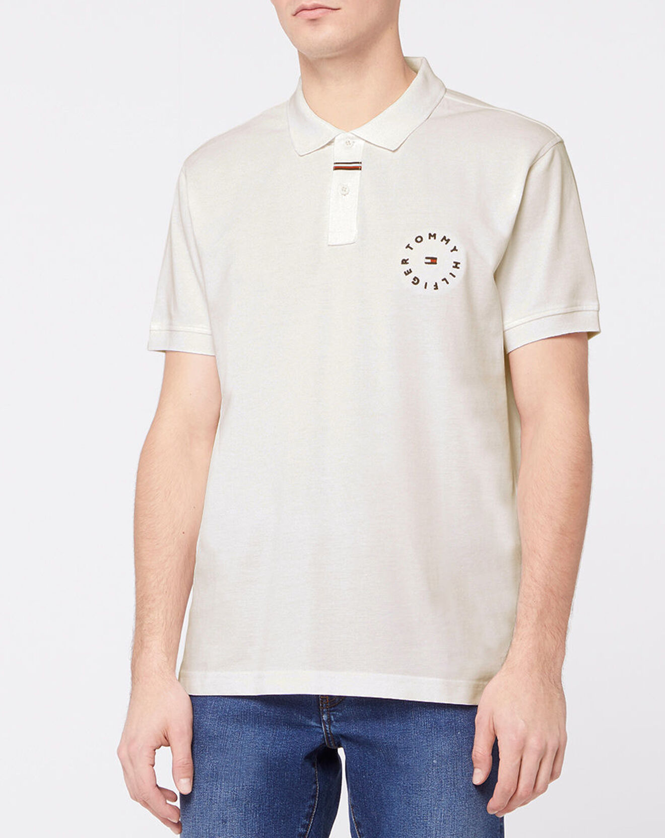 Tommy Hilfiger Polo Roundall Logo blanc