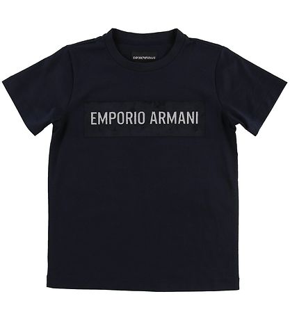 Emporio Armani T-Shirt - Navy m. Velours/Glitzer