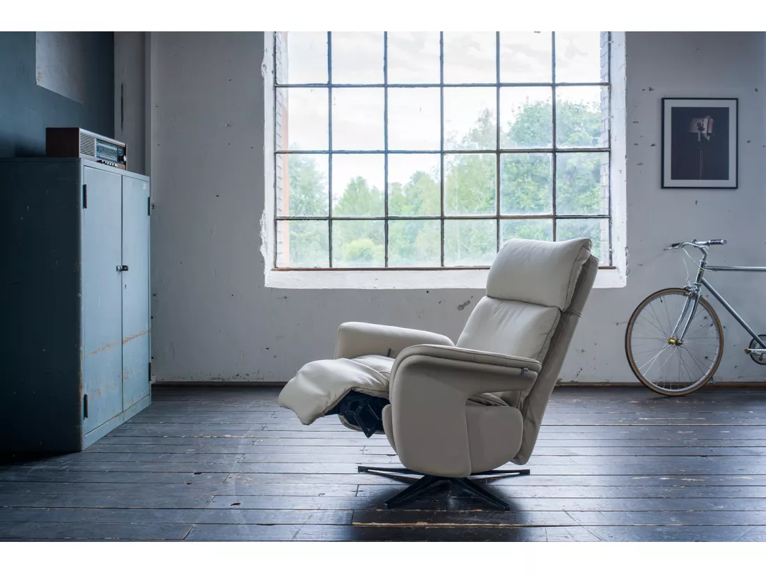 Fauteuil - Gris cuir - NAMA