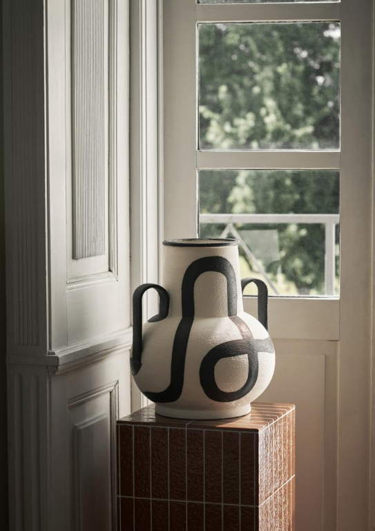Ferm Living Trace vaas off white