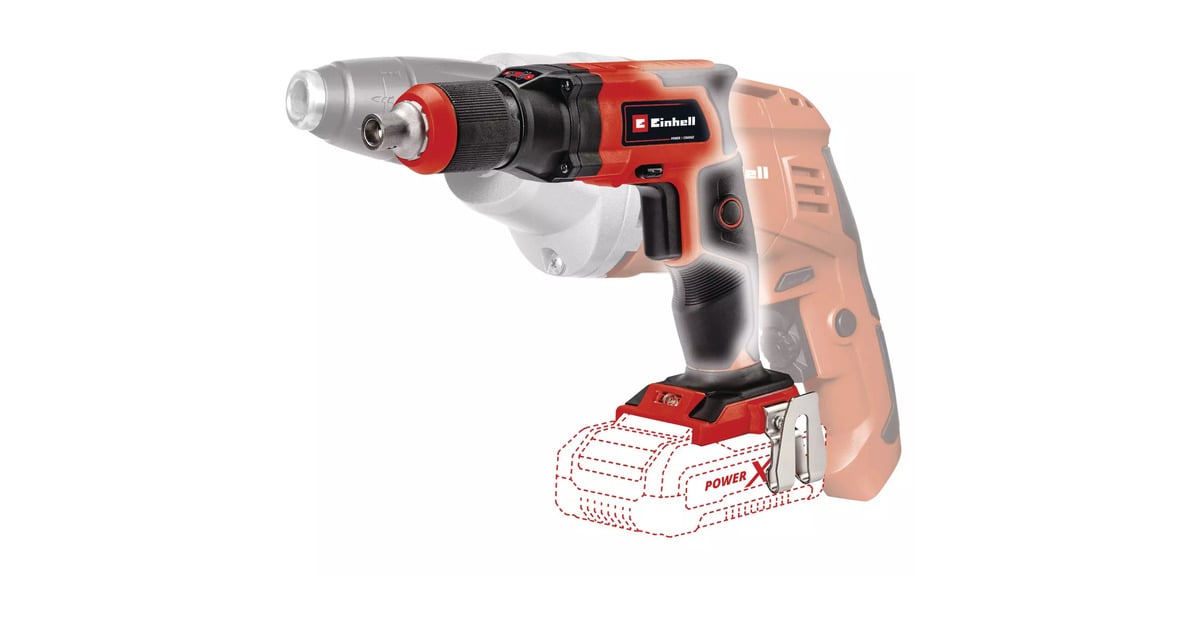 EINHELLDraadloze Gipsplaatschroevendraaier TE-DY 18 Li-Solo schroefboor  (Rood/zwart)