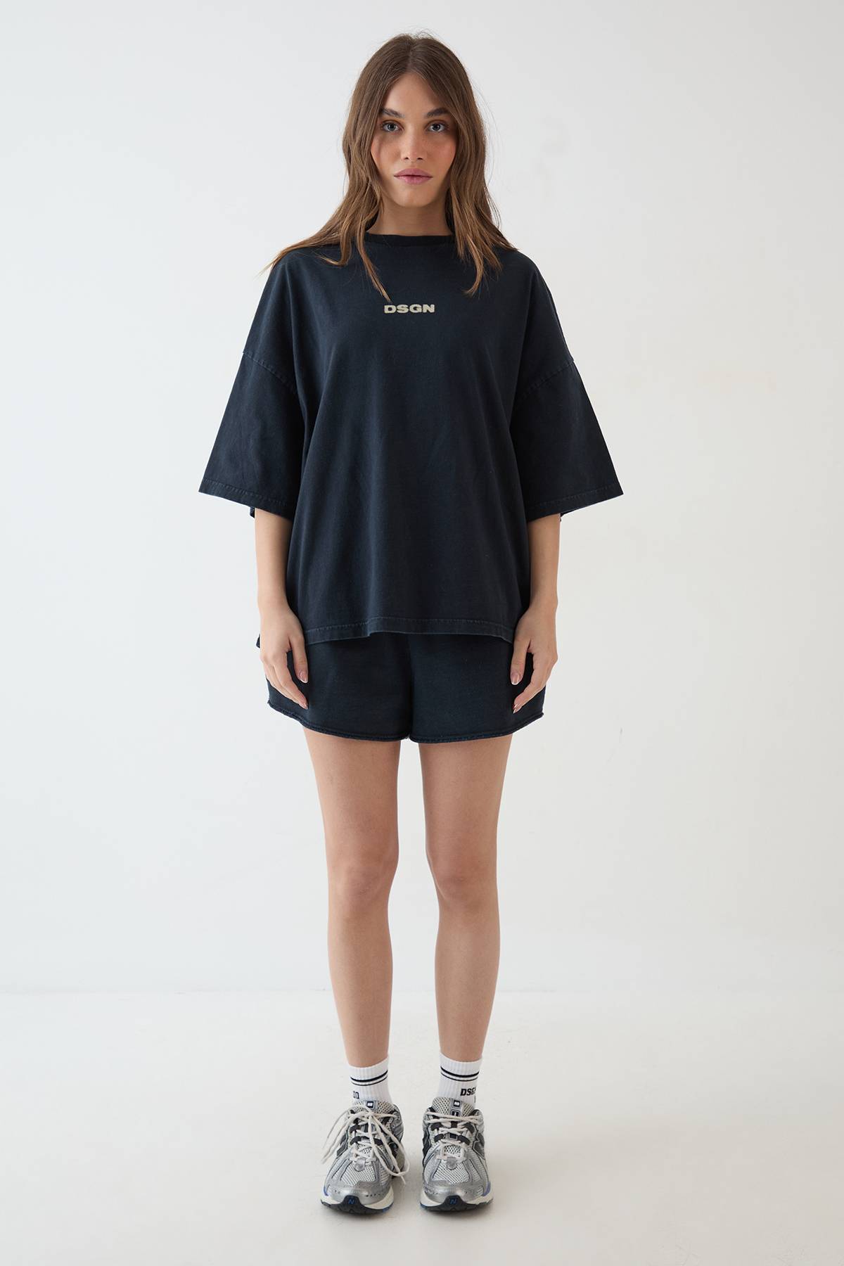 T-shirt Dsgn Studio À Manches Courtes Oversize En Tissu Épais Lavé