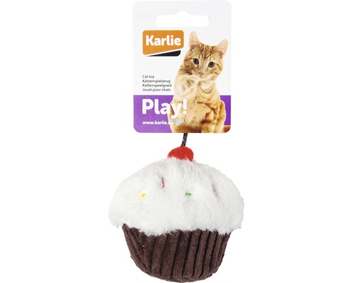 Karlie kattenspeeltje, textiel cupcake, 11,5 cm