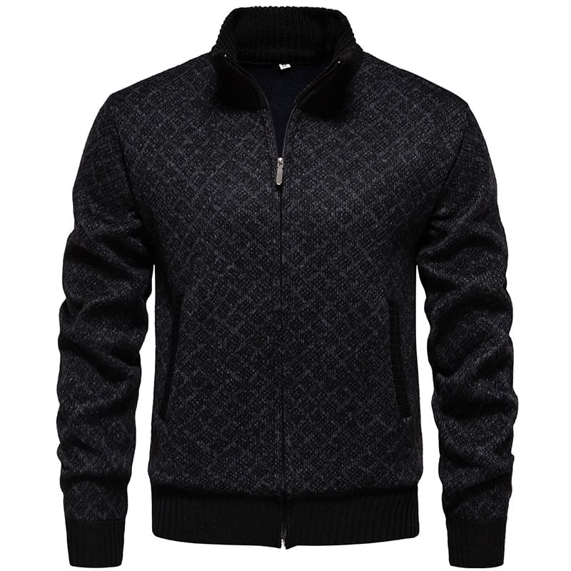Aozora - Vest met rits en mock neck patroon