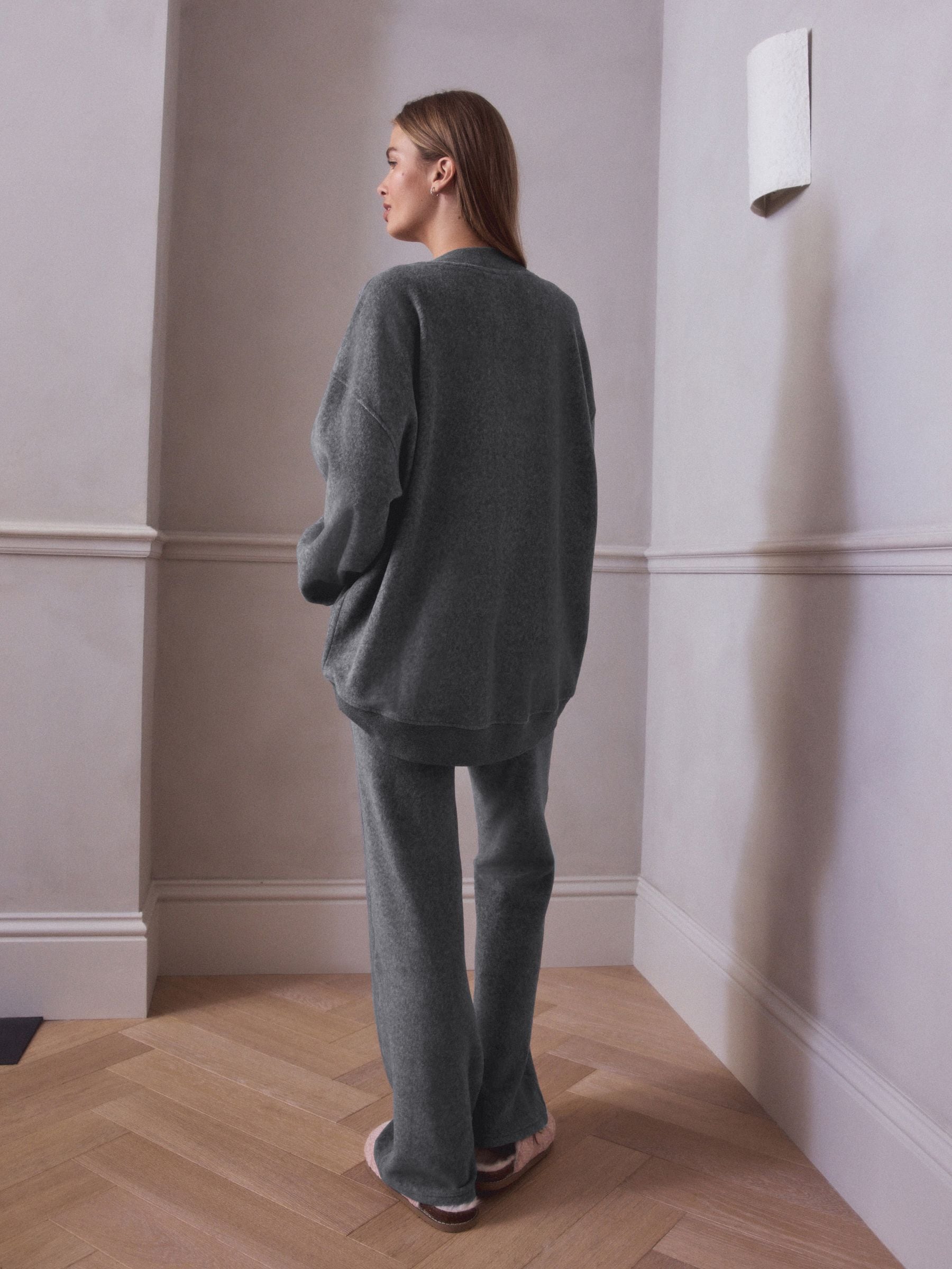 Grijs - STUDIO Fleece Tunic & Joggers Set