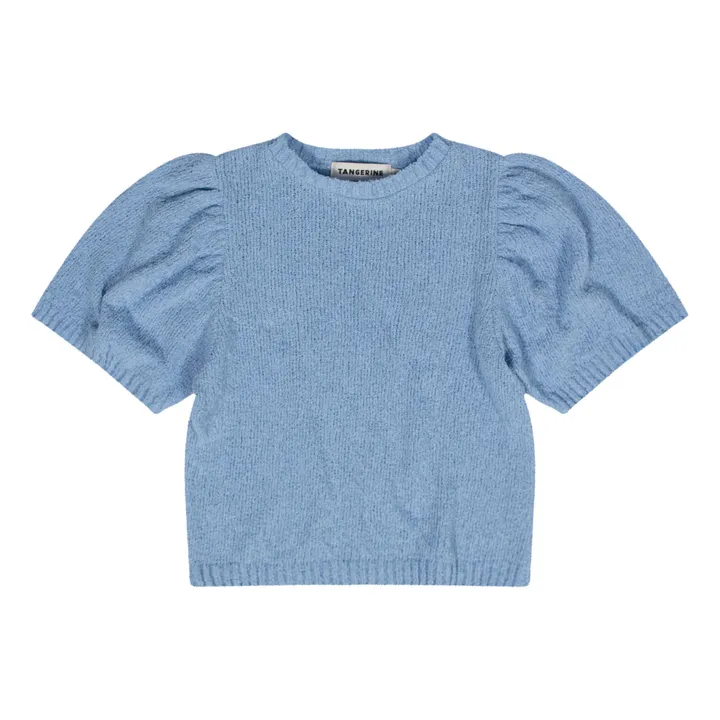 Tangerine T-shirt Maille Bouclette | Bleu Clair