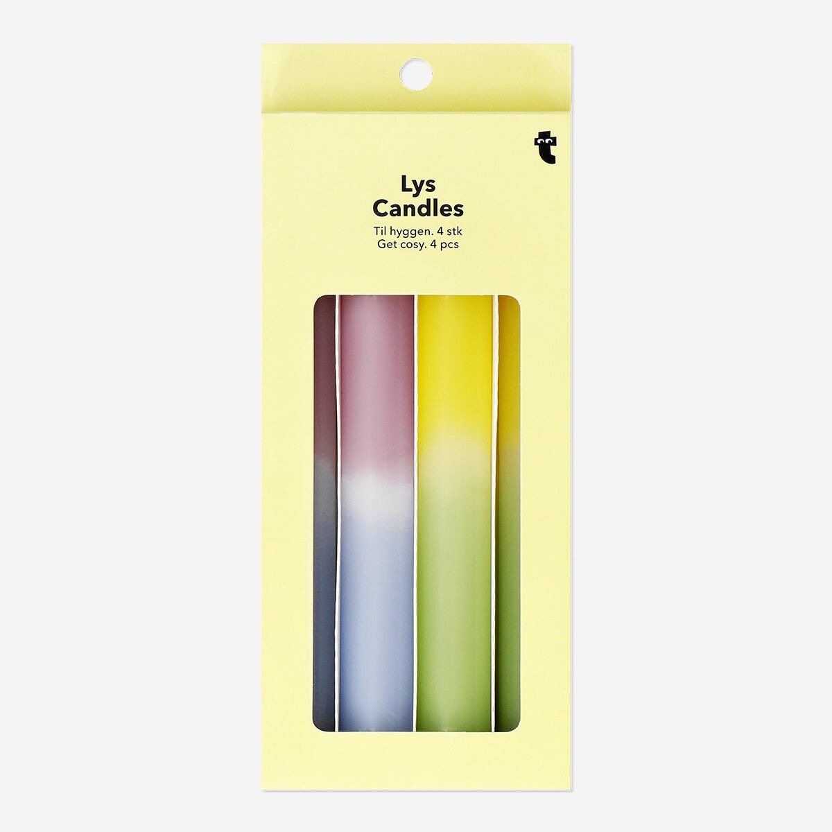 Røde dip dye-lys - 4 stk