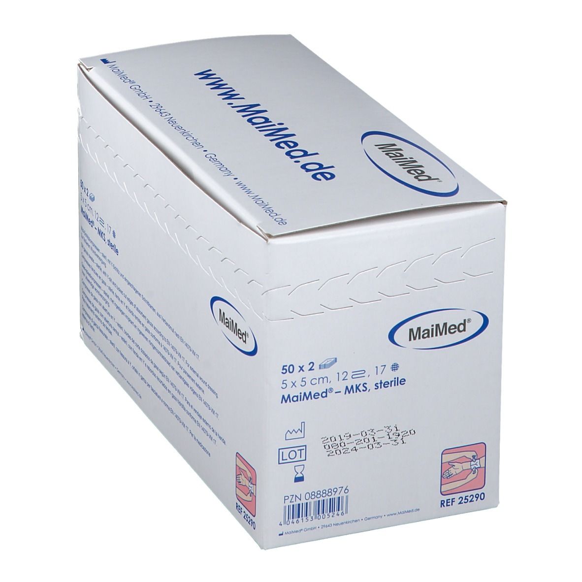 MaiMed® Vlies-Schlitzkompressen 5 x 5 cm 12 fach steril