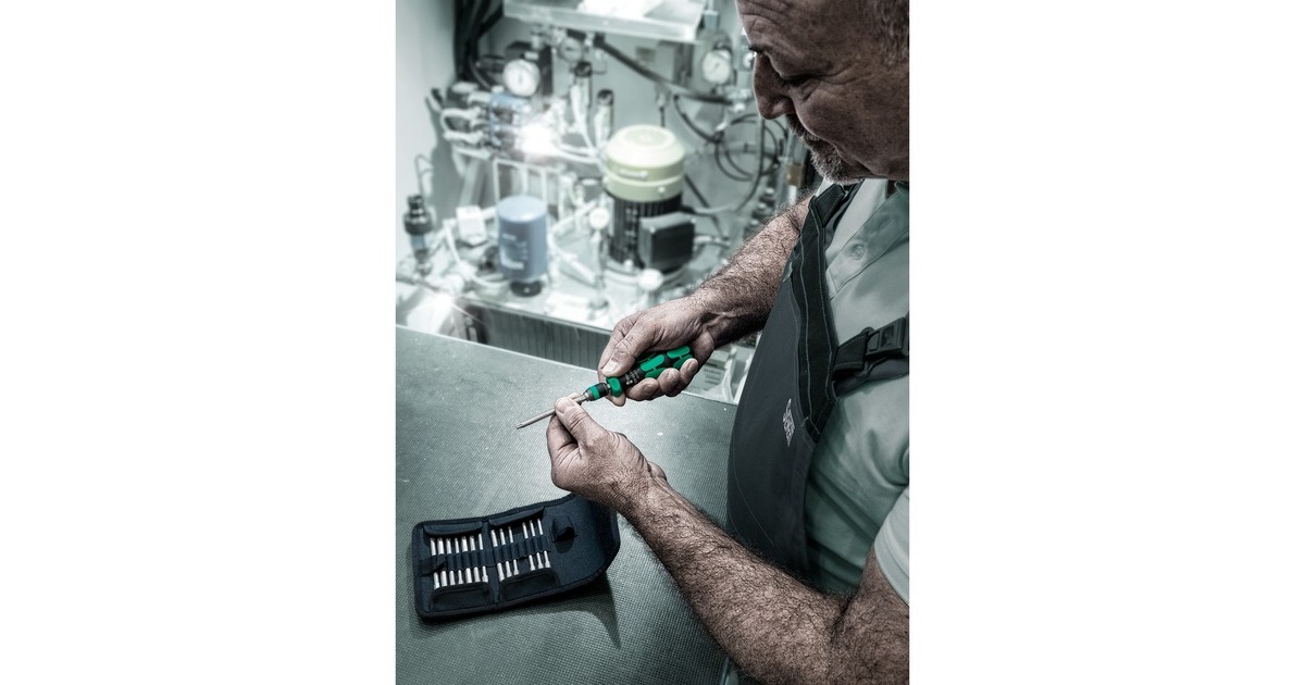 WeraKraftform Kompakt 838 RA-R M Set 1 bitset  (Zwart/groen, 15‑delig)