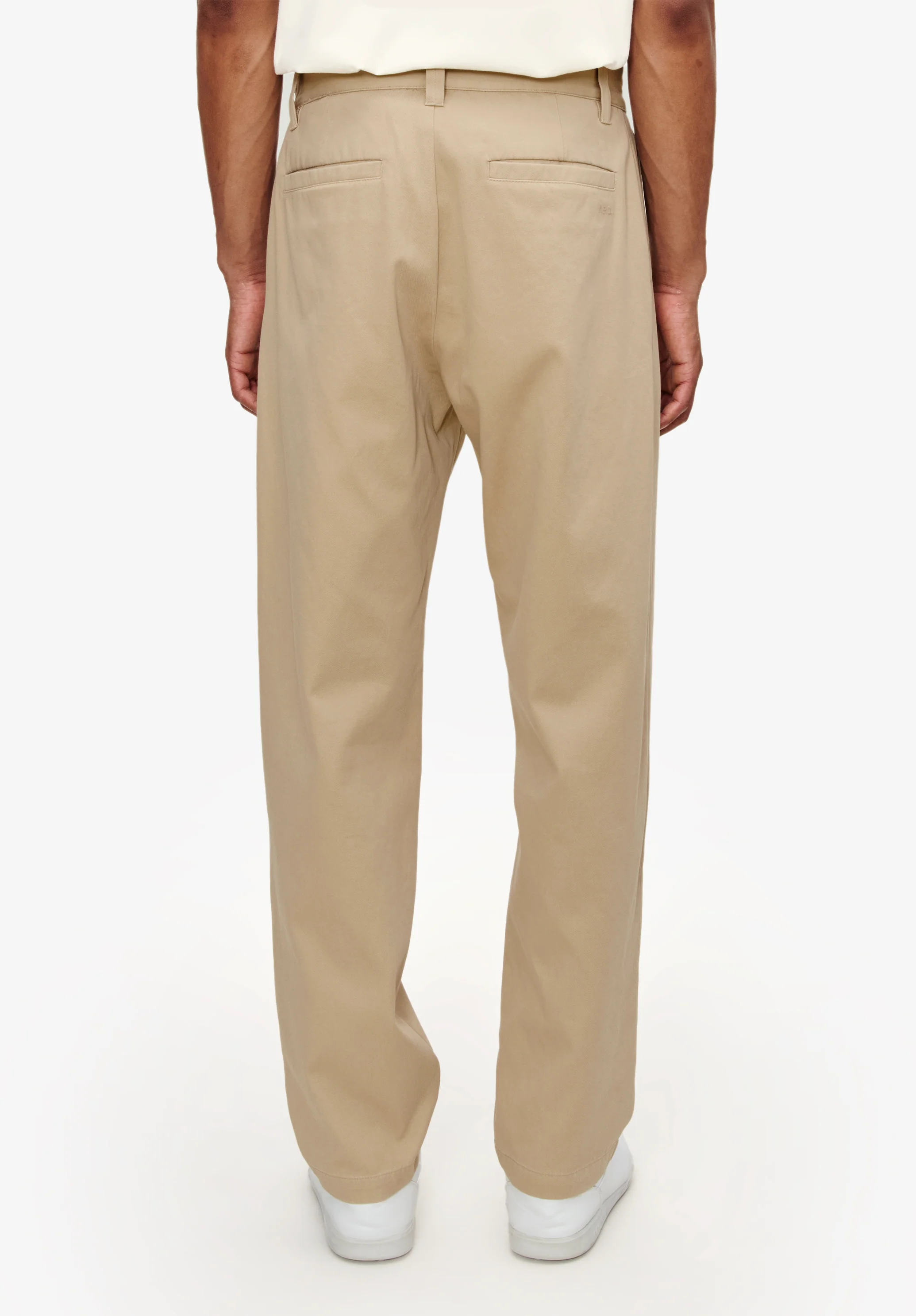 Chino droit ajusté en gabardine - Beige