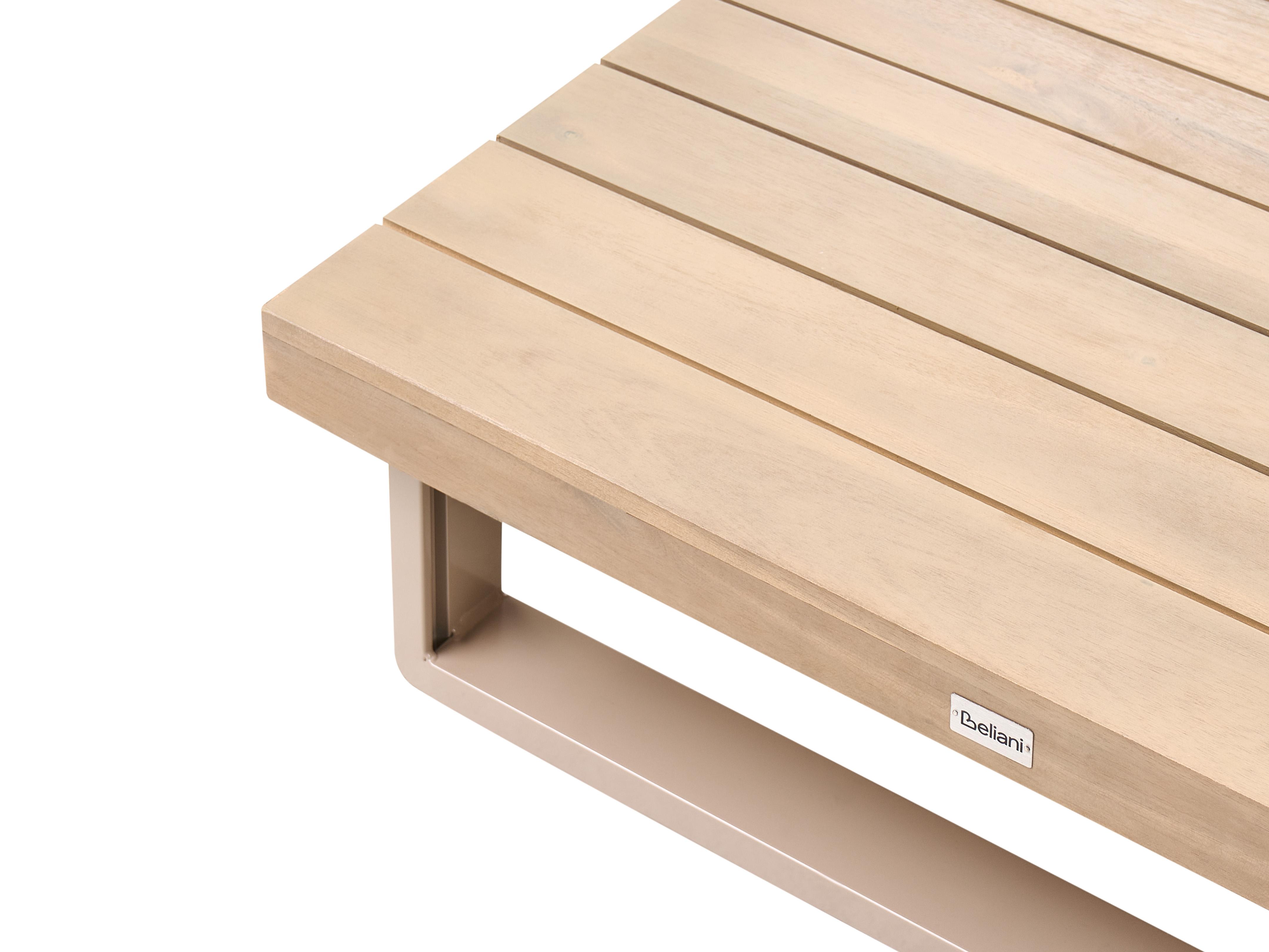 Tuin hoekloungeset met tafel 5-zits MYKONOS rechtszijdig Gecertificeerd acaciahout Taupe