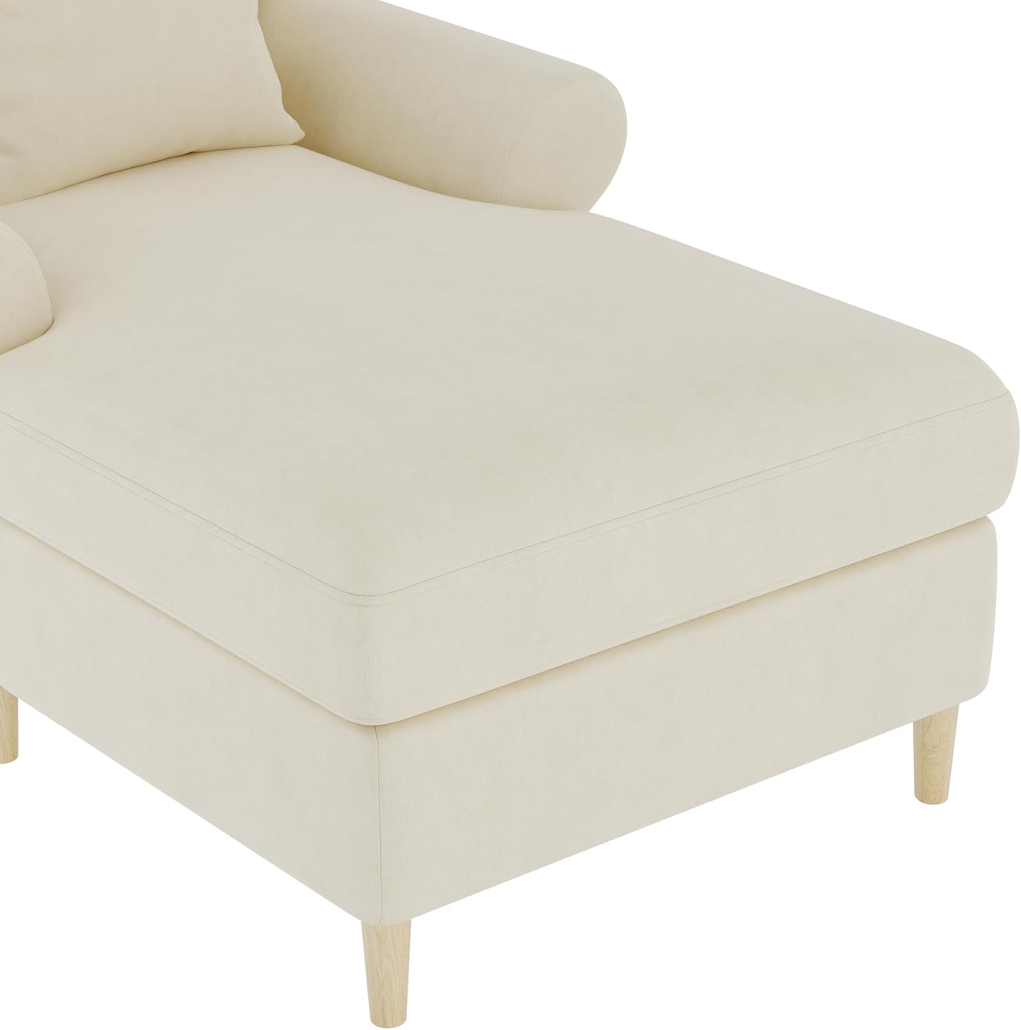 Gepolsterter Relaxsessel, klappbarer Schlafsessel, bequemer Lesesessel, Lounge-Sessel, XXL großer Lesesessel, samtbezogener Lounge-Sessel, Sitzsack für Wohn- und Schlafzimme (Beige)