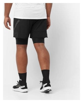 Short 2-en-1 Salomon Sense Aero Noir Homme