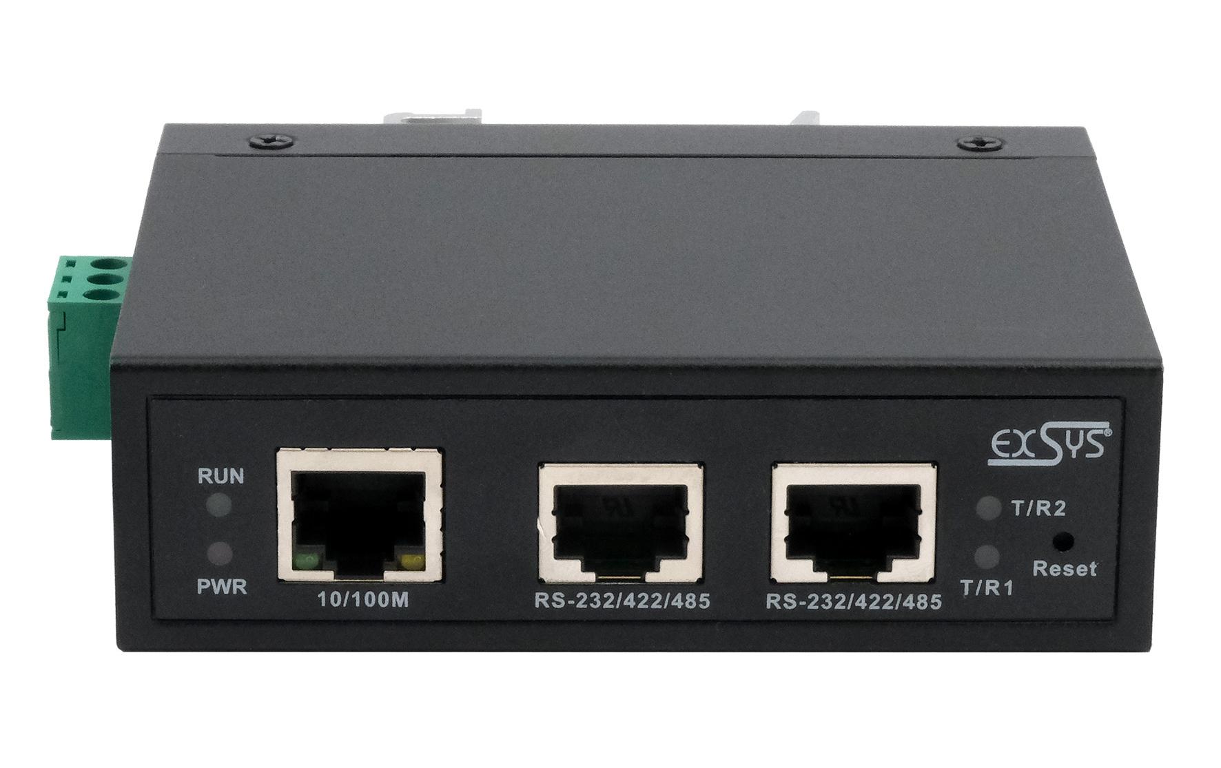 Serieller Geräteserver EX-61002<br>Serieller Multiprotokoll-Geräteserver mit 2 Ethernet Ports