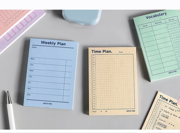 Jun's Journal - Planner Print Memo Pad (Diverse ontwerpen) / Set