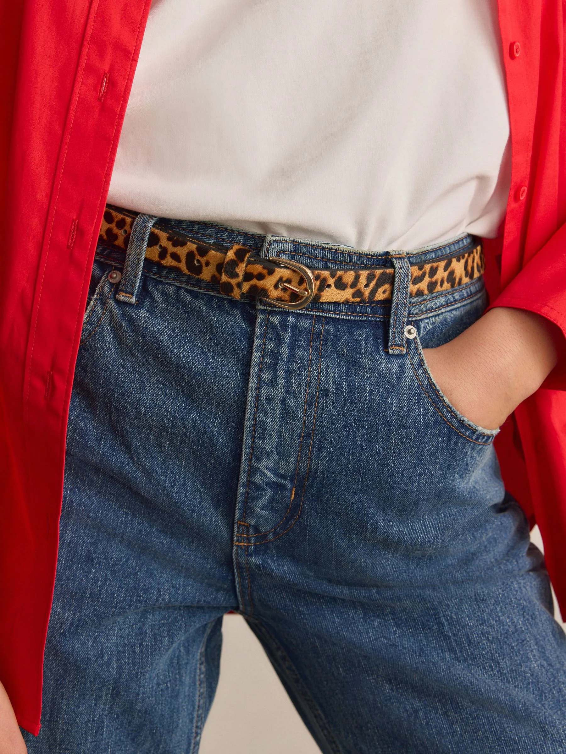 Animal - Smalle leren riem