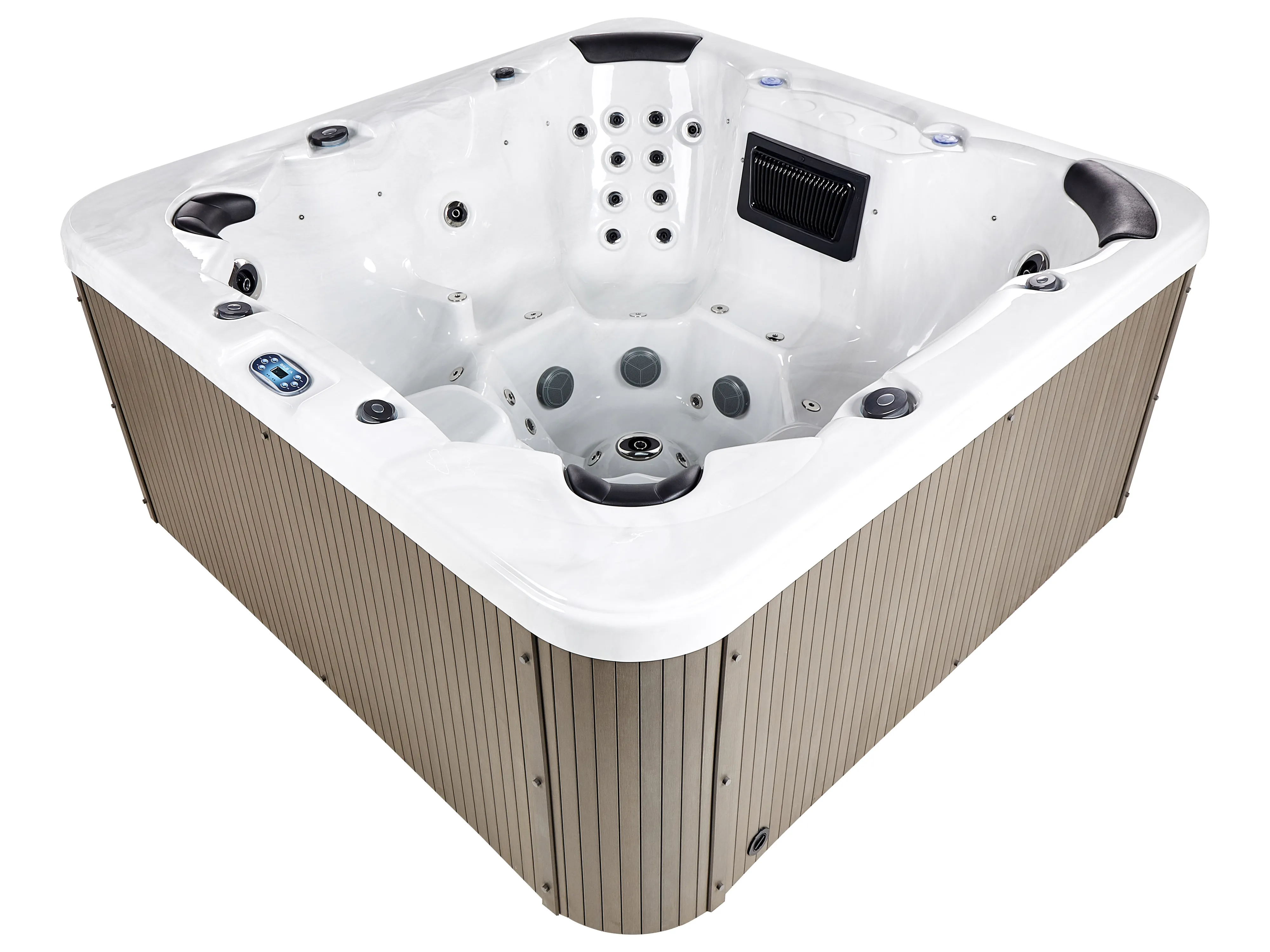 Buiten hottub met LED VILLARRICA Wit